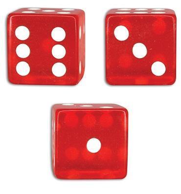 TRANSPARENT RED DICE (ONE DOZEN) —