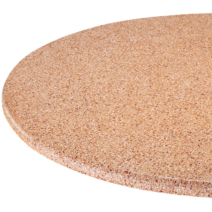 Polished Granite Vinyl Fitted Table Cover-tan-42" x 68" Oval/Oblong