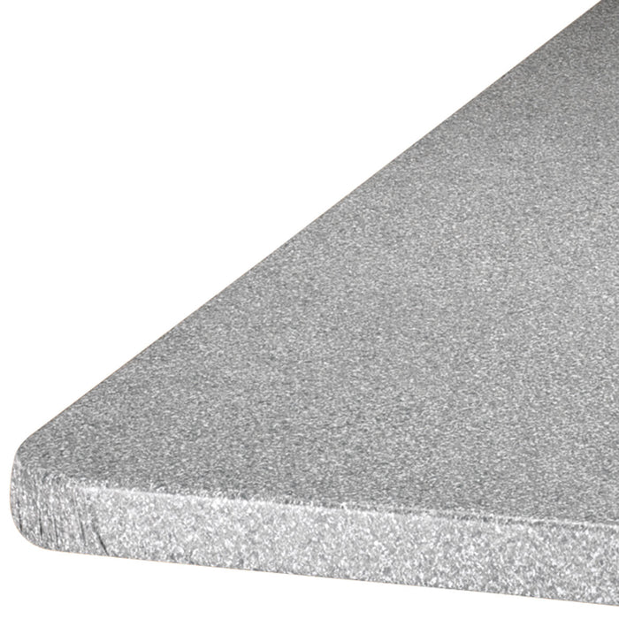Granite Elasticized Banquet Table Cover-60"x30"Oblong Gray