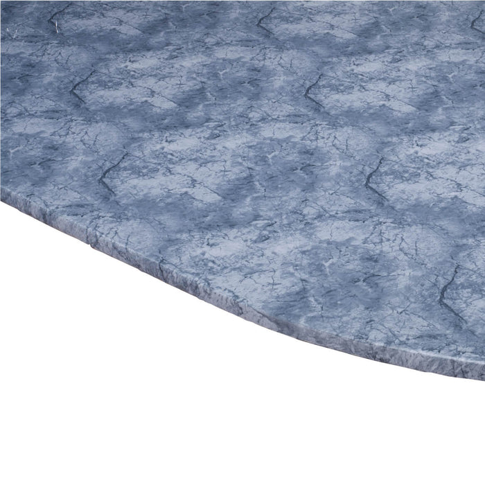Marbled Elasticized Table Cover-42"x68"Oval/Oblong-Gray