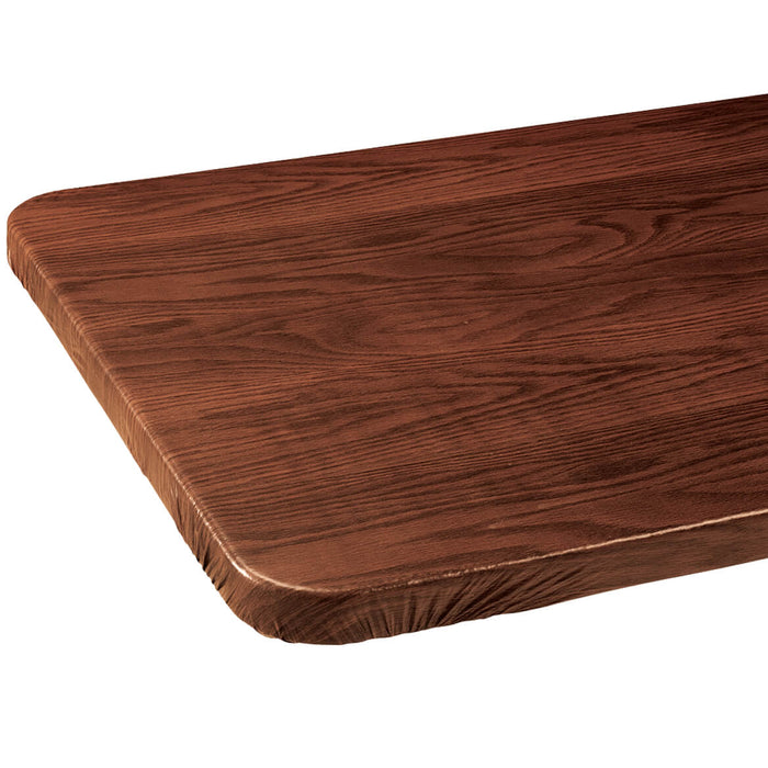 Wood Grain Elasticized Table Cover-pine-48" x 24" Oblong