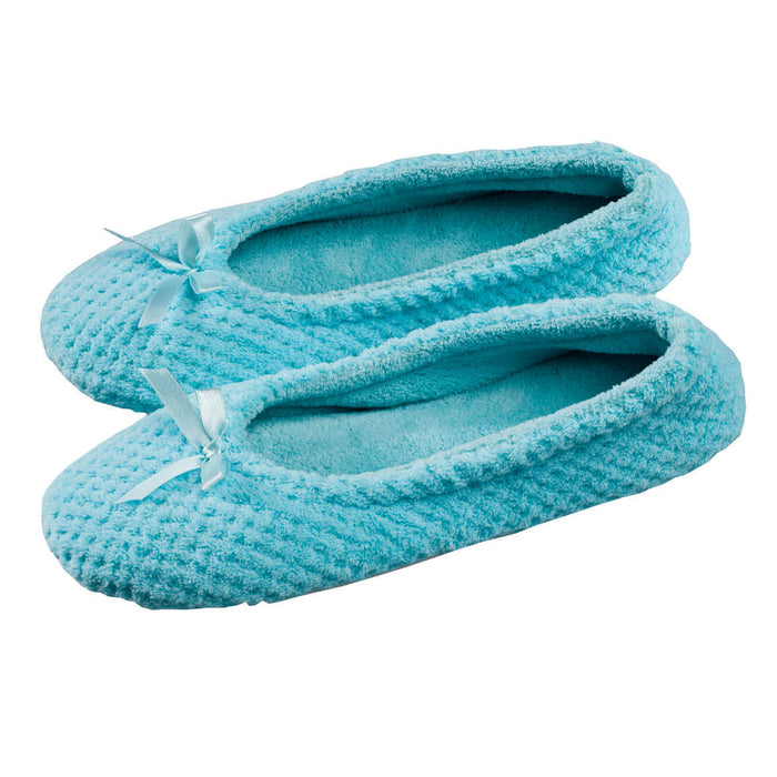 Chenille Ballet Slippers-LG-Light blue