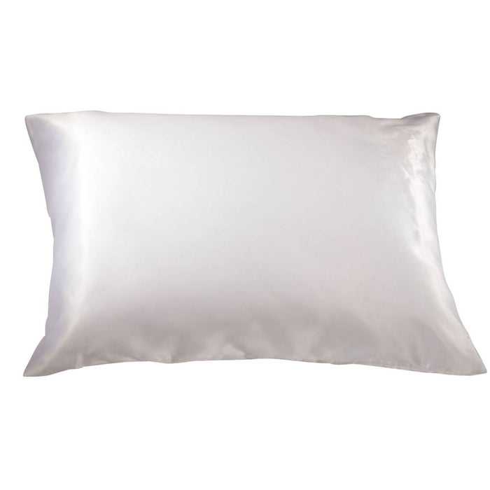 Satin Pillow Case-Queen-White
