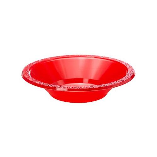 12 Oz. Red Plastic Bowls - 8 Ct.