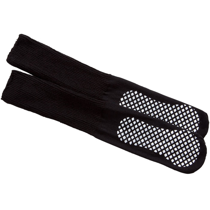 Diabetic Slipper Socks With Gripper Soles-Black