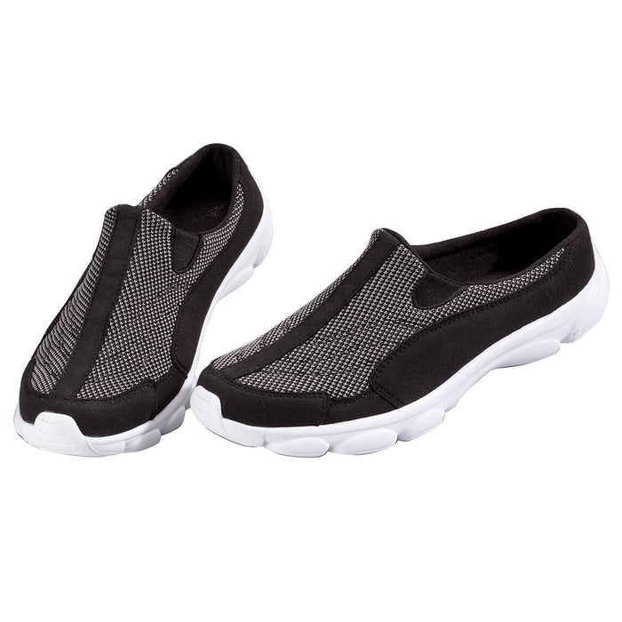 Silver Steps Feather Lite Everyday Clogs-Black/White-10