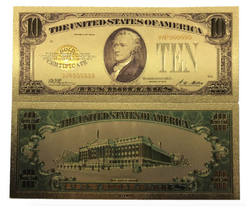 Ten Dollar Commemorative Collectible Premium Replica Paper Money